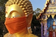 مجسمه بودا در بانکوک هم ماسک‌پوش شد