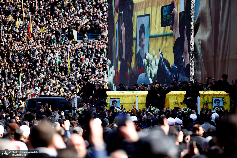 تصاویر اختصاصی جماران از مراسم تشییع شهیدان سید حسن نصرالله و سید هاشم صفی الدین -1