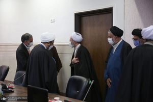 دیدار سرپرست موسسه تنظیم و نشر آثار امام خمینی(ره) با آیت الله اعرافی