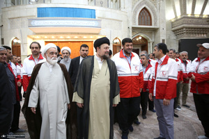 تجدید میثاق رییس و امدادگران جمعیت هلال احمر با ارمان های امام راحل