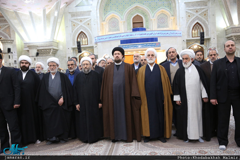 تجدید میثاق رئیس قوه قضائیه و مسئولان عالی قضایی با آرمان‌های امام خمینی(س) 