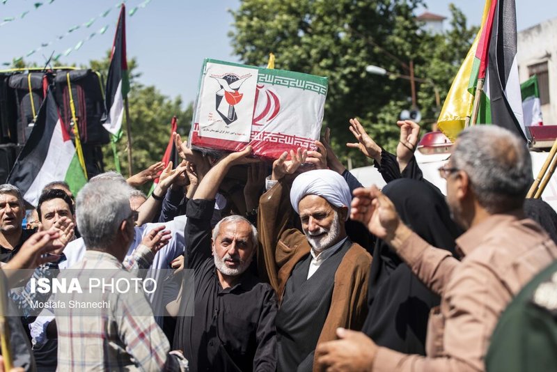 تشییع پیکر مطهر خانواده شهید حمله تروریستی رژیم صهیونیستی در ساری