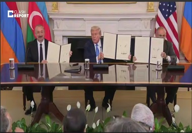 امضای توافق صلح آذربایجان و ارمنستان در حضور رییس جمهور آمریکا/ ترامپ ابراز تمایل کرد که از شاهراهی که قرار است به نام او باشد، دیدن کند!