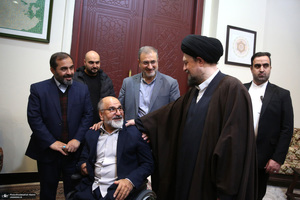دیدار جمعی از جانبازان با سید حسن خمینی