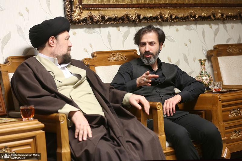 حضور سید حسن خمینی در منزل مرحوم آیت الله ری شهری (ره)