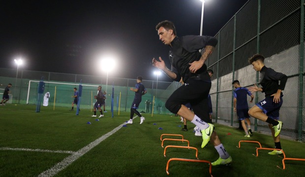 اولین تمرین سوپر ماریو با الدحیل در کنار بن‌عطیه برگزار شد+عکس
