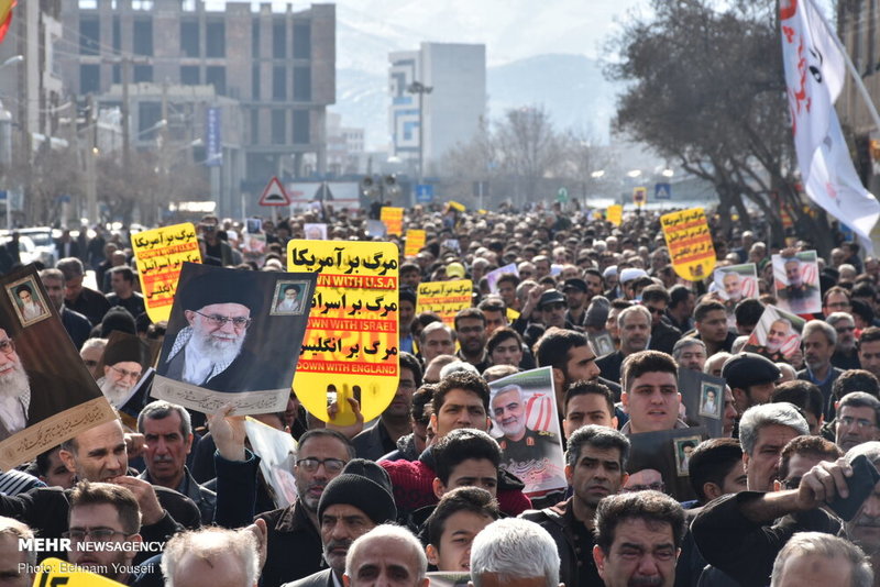 راهپیمایی مردم سراسر کشور در محکومیت ترور سردار قاسم سلیمانی 