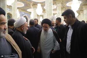 مراسم بزرگداشت شهیدان «علی رازینی» و «محمد مقیسه» در مسجد اعظم قم‎