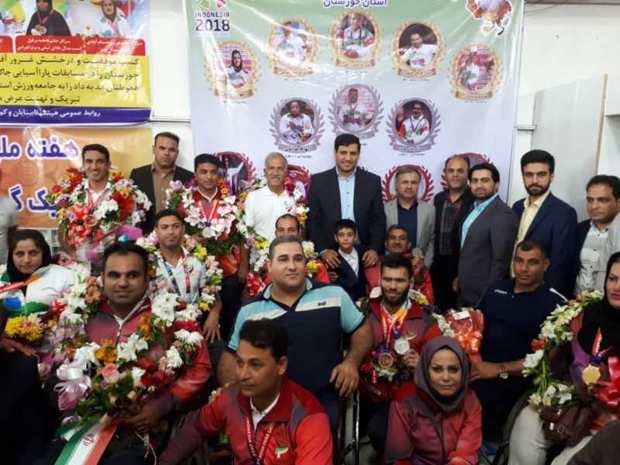 کاروان پاراآسیایی ورزش خوزستان مورد استقبال قرار گرفت