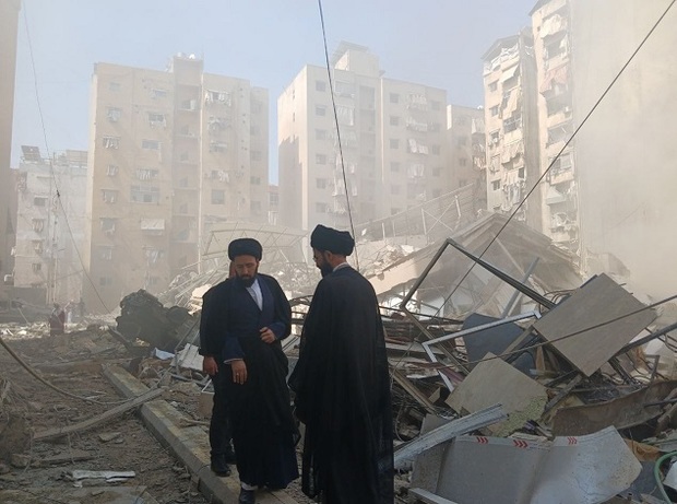 السید علی الخمینی فی الضاحیة الجنوبیة : الکیان الصهیونی أصیب بالجنون