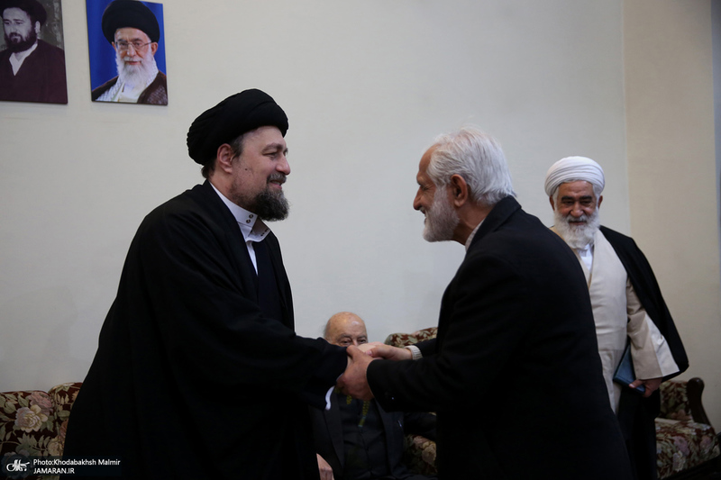 دیدار شهردار و اعضای شورای شهر تهران با سید حسن خمینی