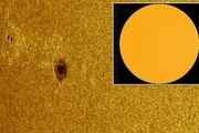 یک لکه خورشیدی بزرگ در حال چرخش به سمت زمین
