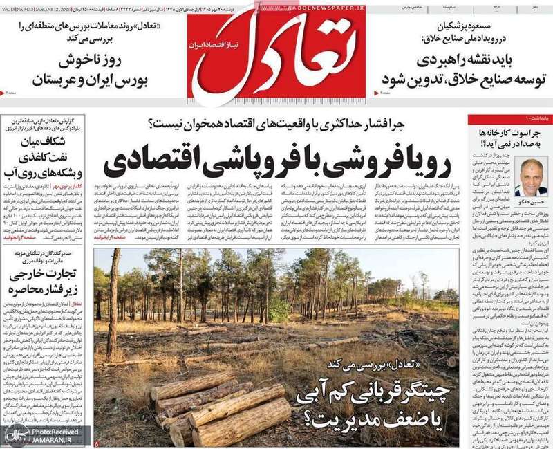 گزیده روزنامه های 20 مهر 1405