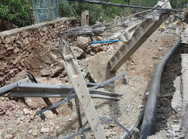 برق 25 روستای گلستان بر اثر وقوع سیل قطع است