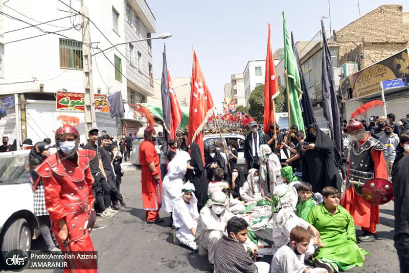 مراسم عزاداری روز عاشورا در محله شادآباد تهران