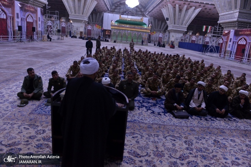مراسم زیارت عاشورا پرسنل پادگان مرکز آموزش دژبان شهید اسدی کهریزک در حرم امام خمینی(س)