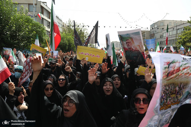 مراسم تشییع شهدای جنگ تحمیلی رژیم صهیونیستی در تهران-3