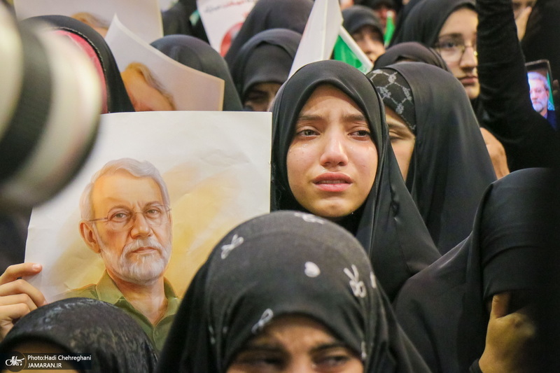 مراسم استقبال و وداع با پیکر مطهر شهید علی لاریجانی در قم