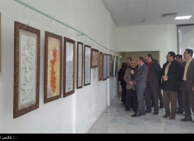 نمایشگاه مشترک خوشنویسی و نقاشی در کنگاور برپا شد