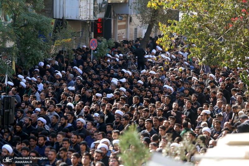 دسته عزاداری شهادت امام عسکری(ع) با حضور آیت العظمی وحید خراسانی