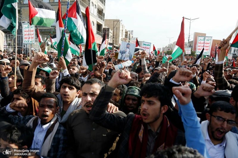 راهپیمایی گسترده یمنی ها در حمایت از مردم بی دفاع غزه