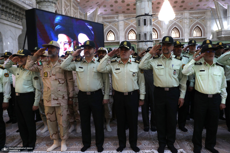 مراسم تجدید میثاق فرماندهان و کادر فراجا با آرمان‌های امام راحل