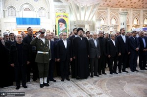 مراسم تجدیدمیثاق وزیر و معاونان وزارت امور خارجه با آرمان‌های امام خمینی