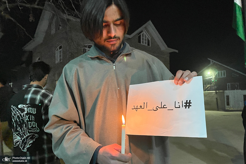 دسته عزاداری شیعیان کشمیر در آستانه تشییع پیکر شهید سید حسن نصرالله (ره)