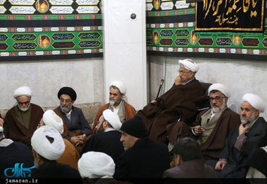 مراسم عزاداری ایام فاطمیه(س) در دفتر آیت الله العظمی صانعی در قم