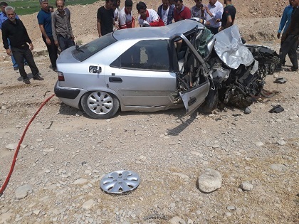 تصادف در جاده گچساران به دهدشت پنج کشته و 2 مصدوم بر جای گذاشت