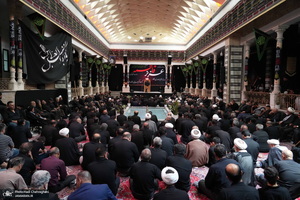 مراسم عزاداری روز تاسوعای حسینی در بیوت مراجع و علماء‎