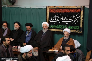 عزاداری در بیوت مراجع عظام تقلید و علما در سالروز شهادت حضرت فاطمه(س)