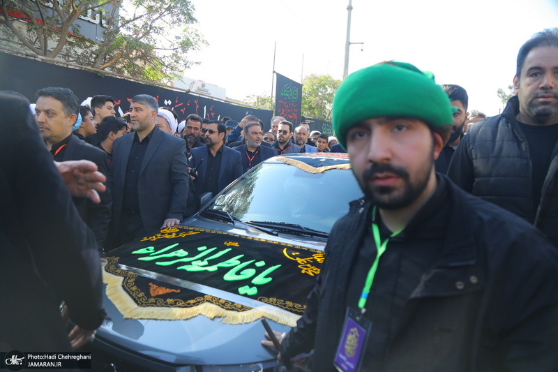 دسته عزاداری روز شهادت حضرت زهرا (س) با حضور آیت الله العظمی وحید خراسانی