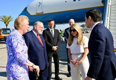 روبیو وزیر خارجه آمریکا وارد فلسطین اشغالی شد + عکس