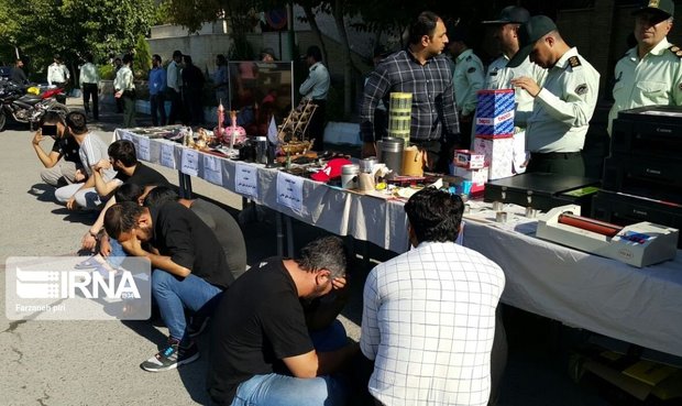 ۴۵ باند سارقان حرفه‌ای در تهران متلاشی شد