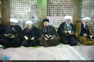 تجدید میثاق رئیس قوه قضائیه و مسئولان عالی قضایی با آرمان‌های امام خمینی(س) 