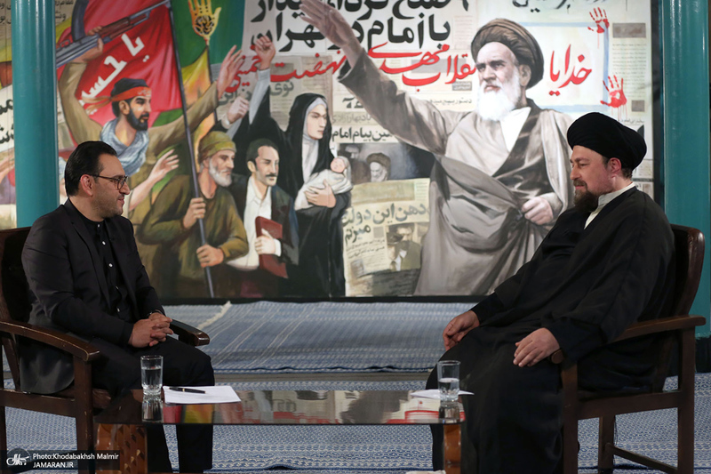 پشت صحنه برنامه تلویزیونی «صف اول» با حضور سید حسن خمینی