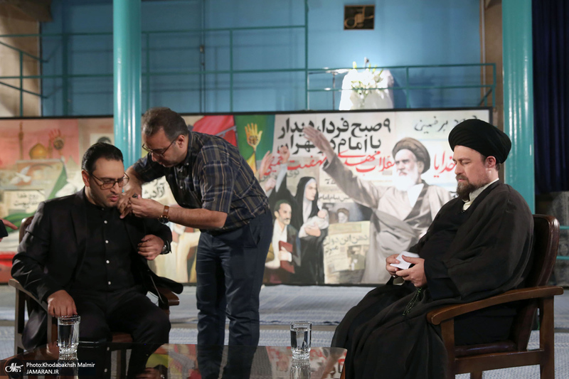 پشت صحنه برنامه تلویزیونی «صف اول» با حضور سید حسن خمینی