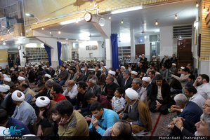 جشن ولادت حضرت زهرا(س) و تولد حضرت امام خمینی(ره) در بیت آیت الله العظمی صانعی