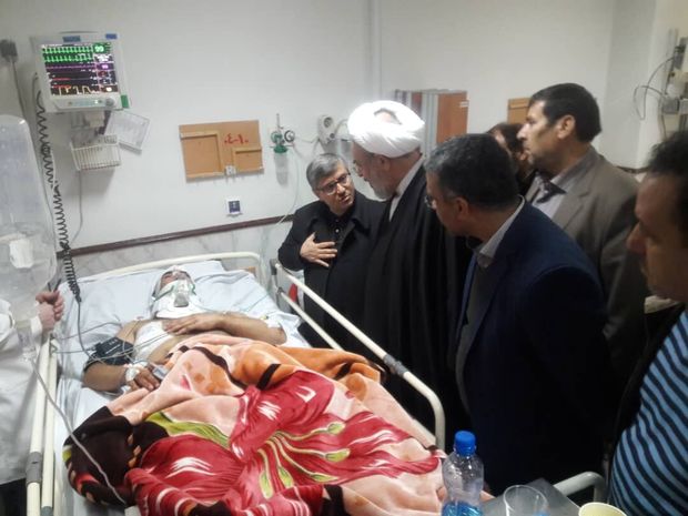 عیادت رییس کل دادگستری زنجان از مصدومان حادثه سقوط اتوبوس به دره