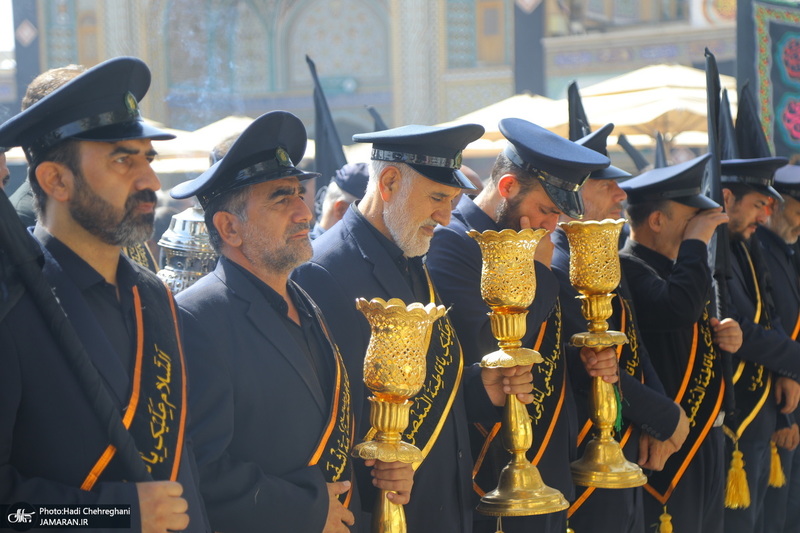 دسته عزاداری خادمین حرم حضرت معصومه (س) در روز شهادت امام رضا (ع)