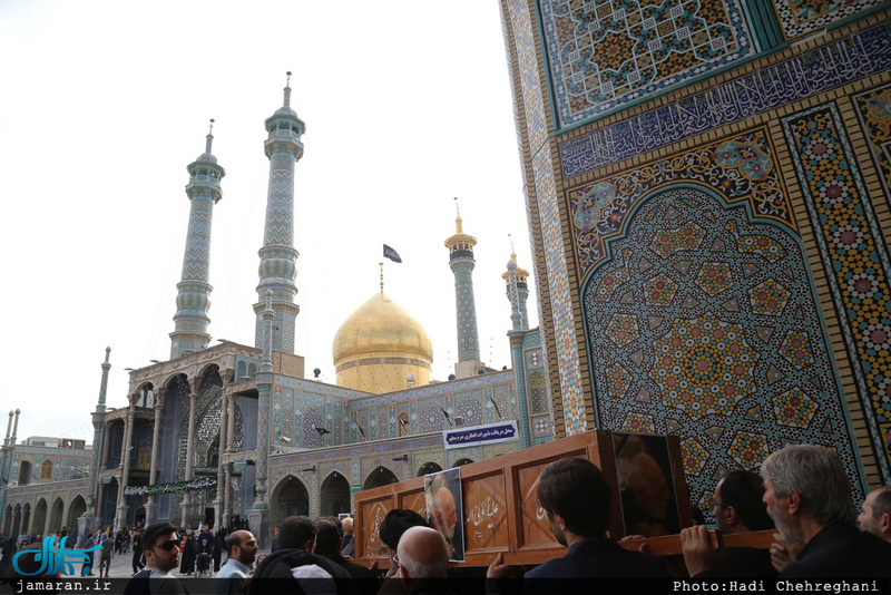  مراسم خاکسپاری پیکر مرحوم حاج سید علی صدر در قم