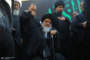 دسته عزاداری روز شهادت حضرت زهرا (س) با حضور آیت الله العظمی وحید خراسانی
