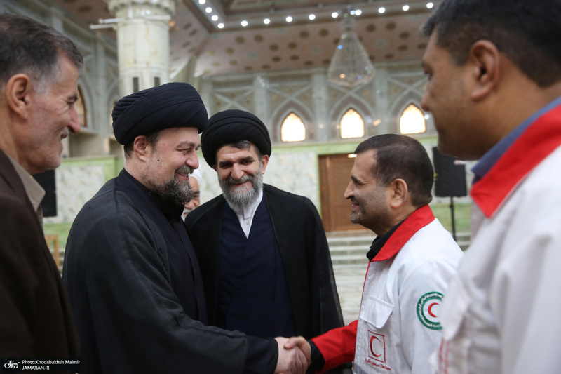دیدار امدادگران هلال احمر با سید حسن خمینی