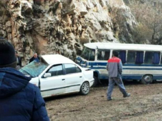 راننده سمند در تصادف رانندگی جاده هورامان جان باخت