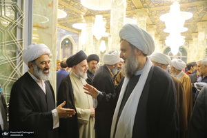 مراسم ترحیم آیت الله نورالله شاه آبادی(ره) در مسجد اعظم قم