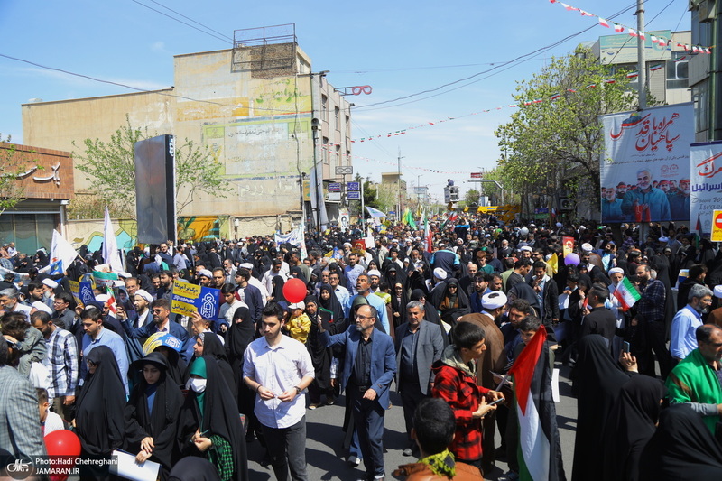 راهپیمایی باشکوه روز قدس در قم -1