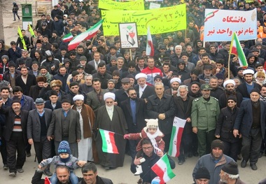 راهپیمایی با شکوه 22 بهمن در شهر نیر برگزار شد