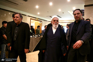 مراسم ختم مادر همسر حجت السلام ‌و المسلمین علی اکبر ناطق نوری و عباس آخوندی
