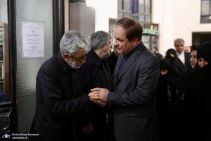 مراسم تشييع مادر غلامعلی حداد عادل